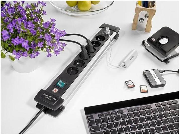 Produktbild Brennenstuhl Premium-Alu-Line (6 x, Typ 13, USB-A, 3 m)