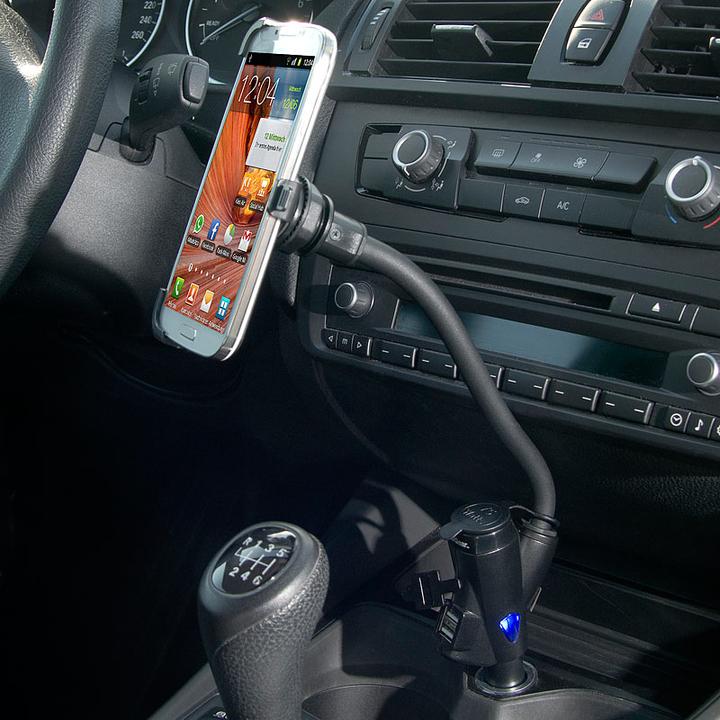 Produktbild Callstel Kfz-Schwanenhals-Halterung für iPhone 4/4s, 12/24V, 800mA