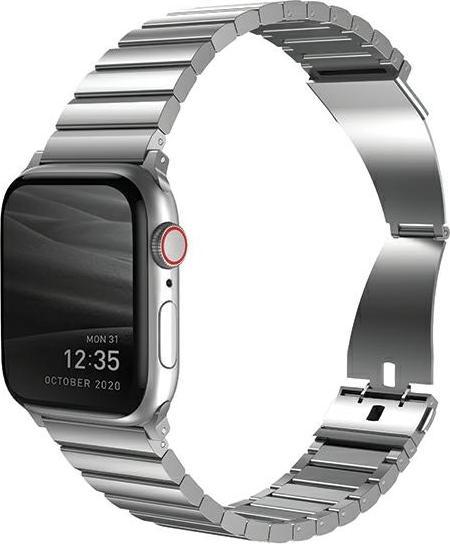 Produktbild Uniq pasek Strova Apple Watch 42/44/45/ 49mm Series 1/2/3/4/5/6/7/8/SE/SE2/Ultra Stainless Steel sre (Edelstahl)
