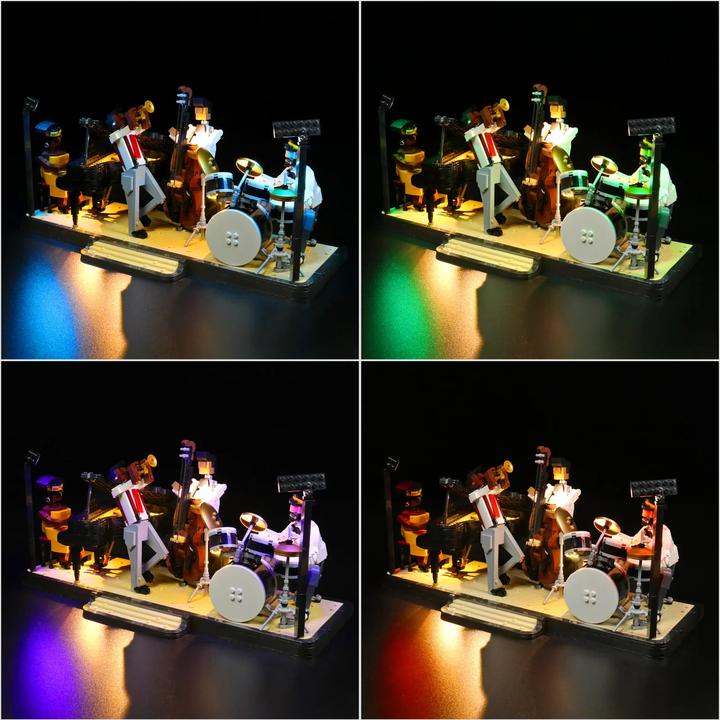 Produktbild BrickBling LED Licht Set für LEGO Jazz-Quartett (21334) inkl. Fernbedienung