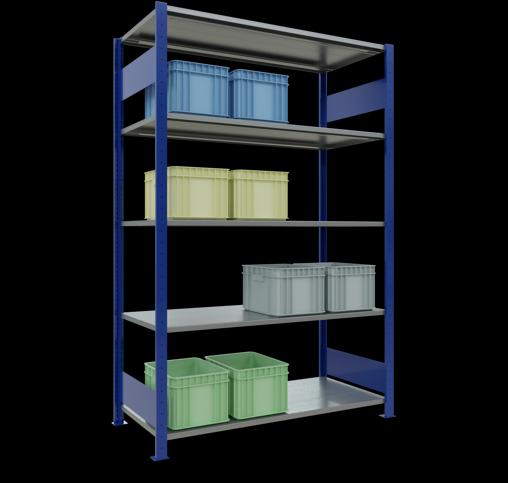 Immagine prodotto Schulte Lagertechnik Sistema di scaffalature di base senza viti MULTIplus150 con ripiani di lunghezza