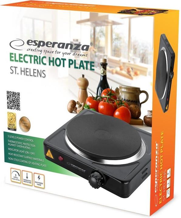 Image du produit Esperanza ST. HELENS - Plaque chauffante électrique - 1000 W