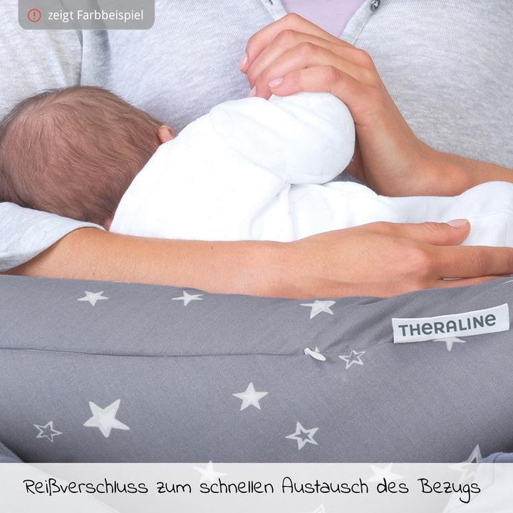 Immagine prodotto Theraline Cuscino per l'allattamento "The Original" con imbottitura in farro, inclusa la fodera 190 cm (38 cm)