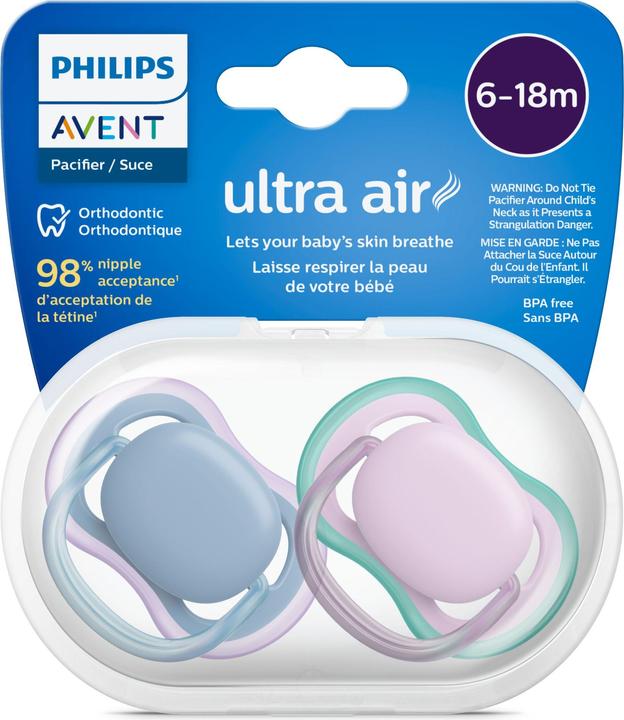 Immagine prodotto Philips Avent ultra air SCF085/34 ciuccio (2 x, 6 - 18 M.)