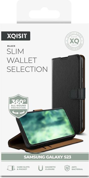 Produktbild Xqisit NP Slim Wallet Selection Anti Bac for Galaxy S23 schwarz (Samsung Galaxy S23+)