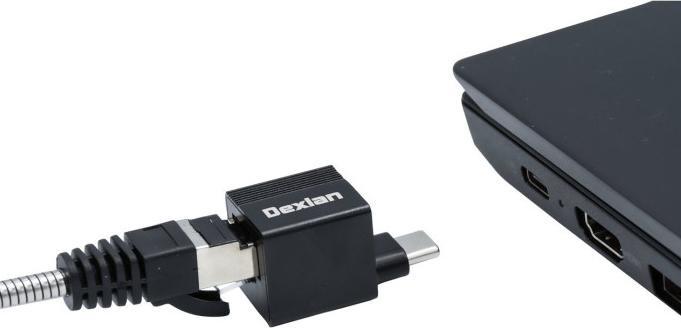 Image du produit Dexlan Adaptateur Tiny USB-C vers RJ45 Gigabit Ethernet (USB-C, RJ45 (1x))