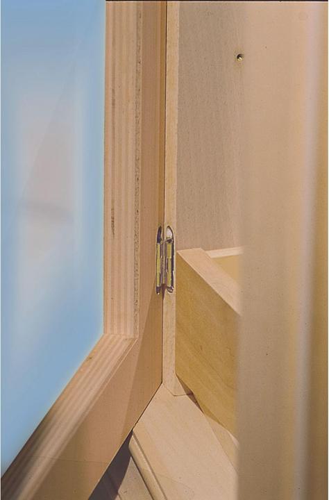 Actual product image SEPA Inlet hinge, 88x18 mm, OE 180 degrees, brass nickel-plated matt