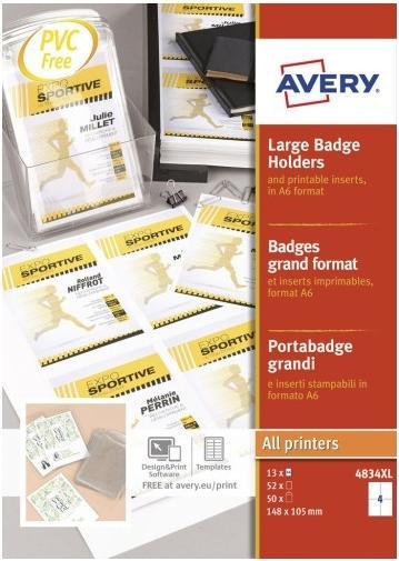 Actual product image Avery Large name badge pockets