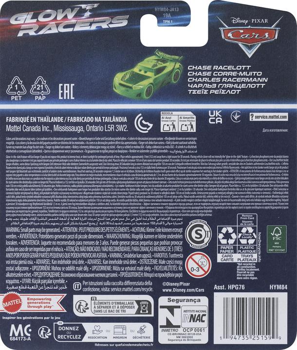 Produktbild Mattel Disney Pixar Cars Glow Racers Chase Racelott