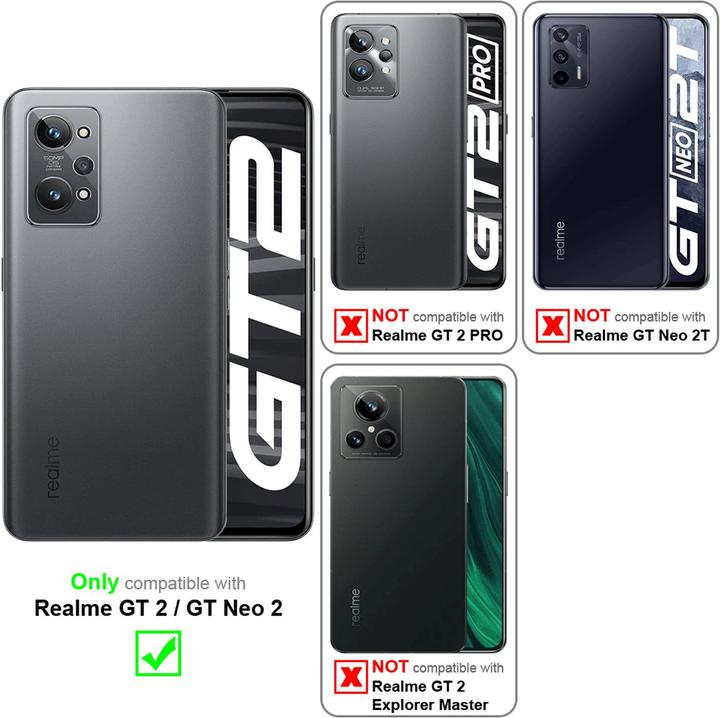 Produktbild Cadorabo Flower Book Hülle für Realme GT 2 / GT Neo 2 (Realme GT Neo 2, Realme GT 2)