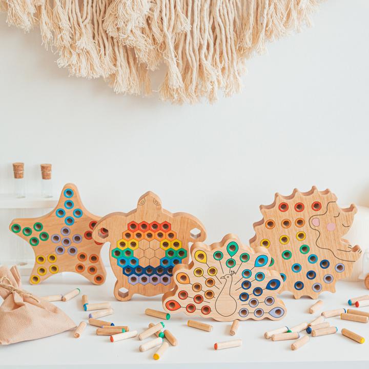 Produktbild Activity Board Motorisches Holzspielzeug, Holzsortierer, handgefertigtes sensorisches Spielzeug für Kleinkinder