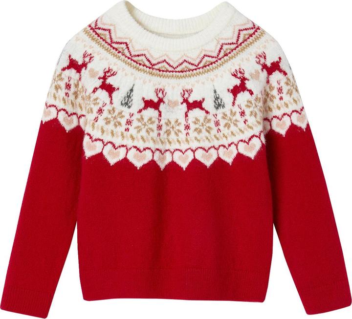 Image du produit Vertbaudet Pull de Noël fille, tricot jacquard (110)