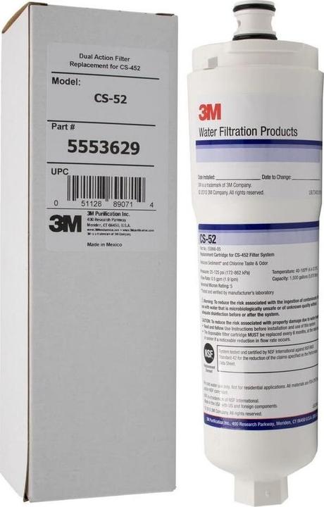 Produktbild 3M CS-52 Cuno Bosch Siemens Neff LG Wasserfilter, 6.4cm x 6.4cm x 21cm