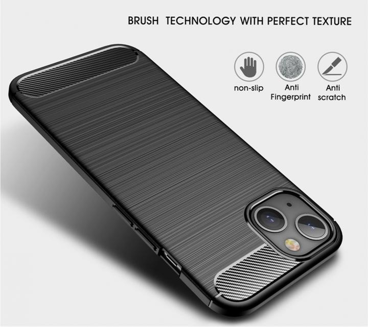 Actual product image Screenguard Carbon Brushed Soft TPU Case (Apple iPhone 13)