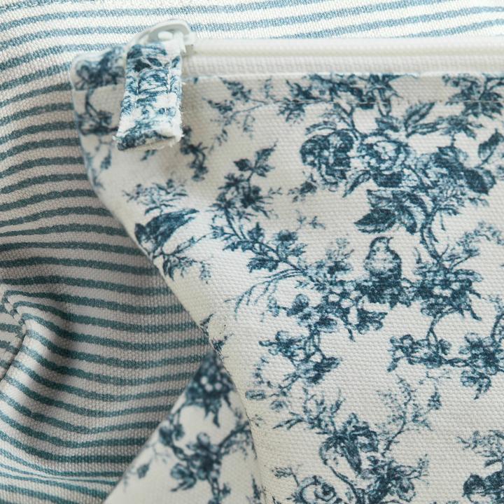 Produktbild Loberon Täschchen 2er Set Emilie blau/creme