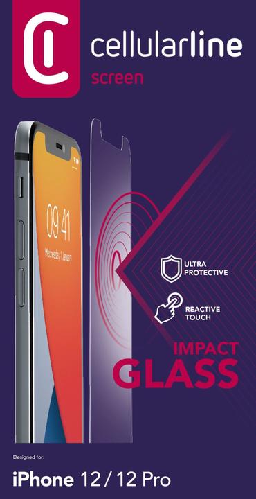 Produktbild Cellularline Impact Glass (1 Stück, Apple iPhone 12, Apple iPhone 12 Pro)