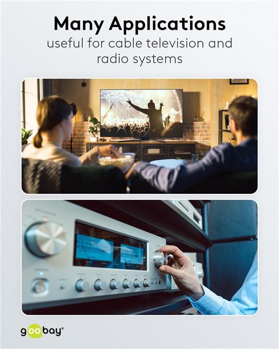 Actual product image Goobay Coaxial cable outer diameter (100 dB, Plug socket)