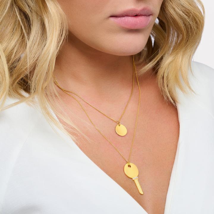 Produktbild Thomas Sabo Halskette Mit Coin Gold (925er Silber, 40 - 45 cm)
