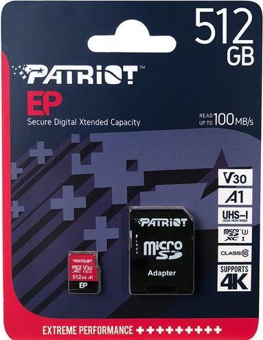 Image du produit Patriot EP V30 Speicherkarte MicroSDXC (512 Go, microSDXC, U3, UHS-I)