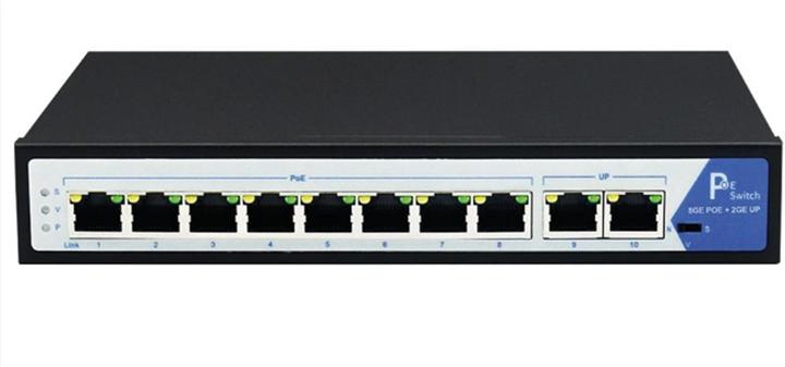 Immagine prodotto Value Interruttore PoE+ Gigabit Ethernet, 8+2 porte (9 Porti)