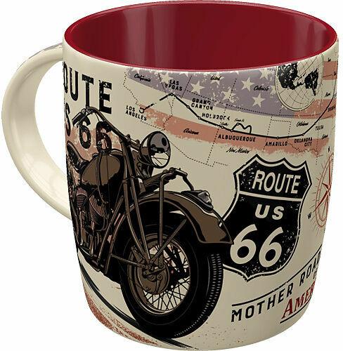 Actual product image Nostalgic-Art Merchandising Tasse, 330ml. Route 66 Bike Map (330 ml)