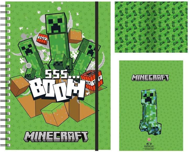 Image du produit Minecraft - Cahier à spirale (A5, Couverture rigide)