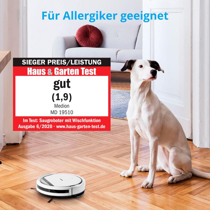 Actual product image Medion Robot vacuum cleaner with wiping function