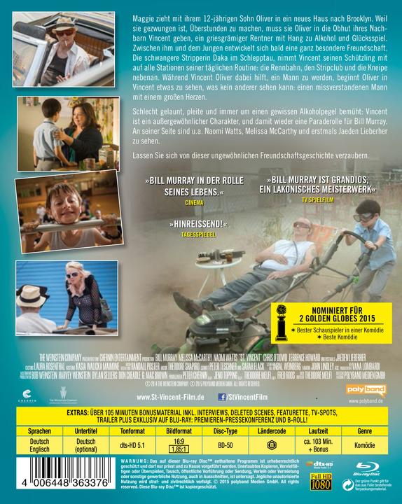 Produktbild St. Vincent (Blu-ray, 2014, Deutsch)