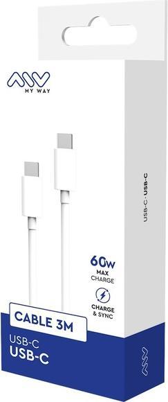 Produktbild My Way Myway Cable 3m Type C Type C Blanc (3 m)