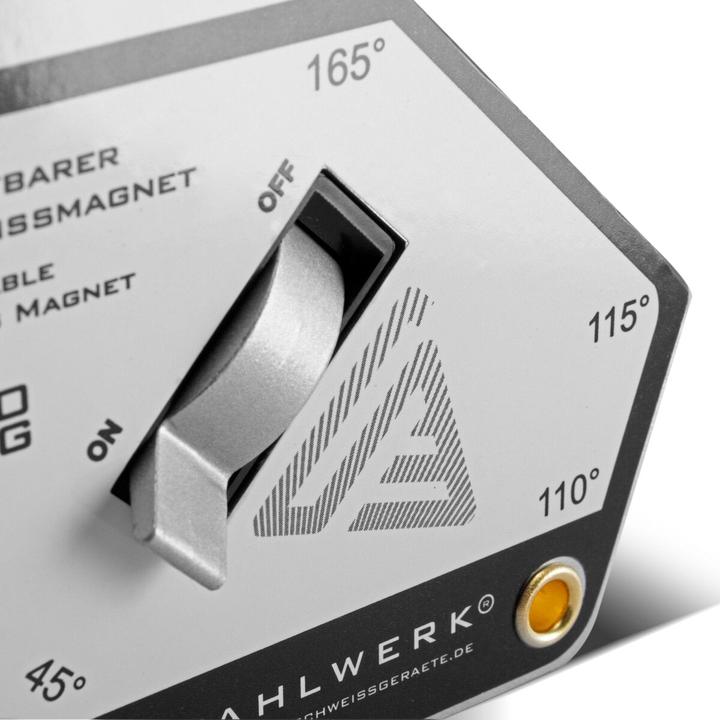 Image du produit Stahlwerk Angle de soudage magnétique commutable 45° - 165° 30 kg / 66 lbs