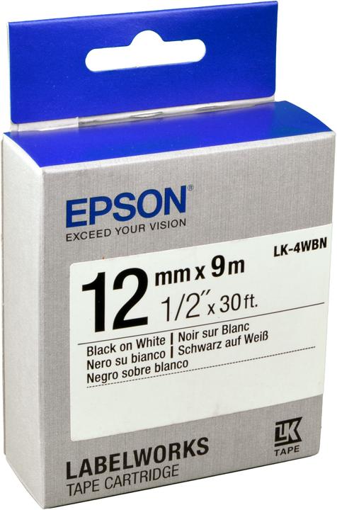 Immagine prodotto Epson Lk-4wbn (1.20 cm, Bianco)