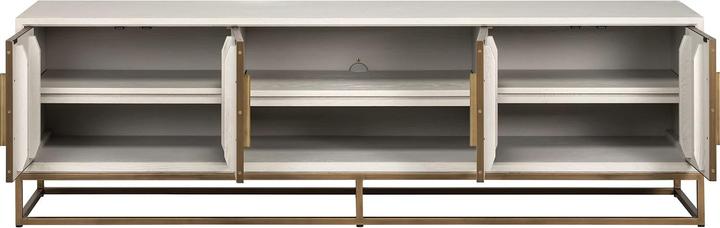 Produktbild Richmond Interiors TV-Möbel Whitebone brass 200 (235 x 100 x 77 cm)