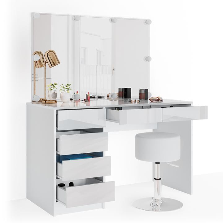 Produktbild Vicco Sherry mit Hocker und Beleuchtung (120 x 55 x 75 cm)