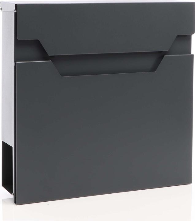 Actual product image XPOtool Letterbox Anthracite V61 with Newspaper Compartment and Soft Close Lockable Wall Postbox Mail Box