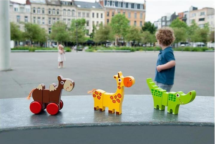 Actual product image Scratch Magnetic animals on wheels