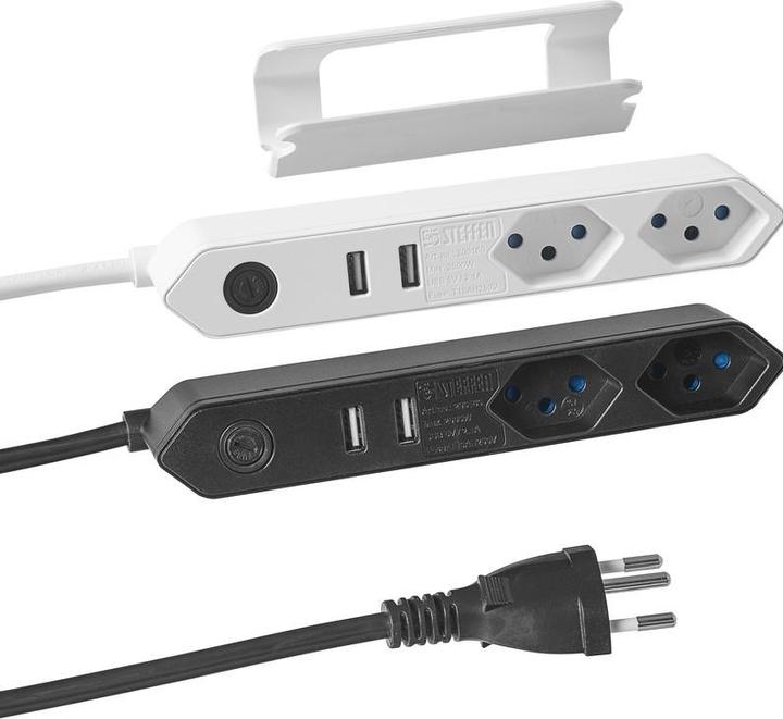 Actual product image Steffen Steba IQ (2 x, Type 13, USB-A, 1.50 m)