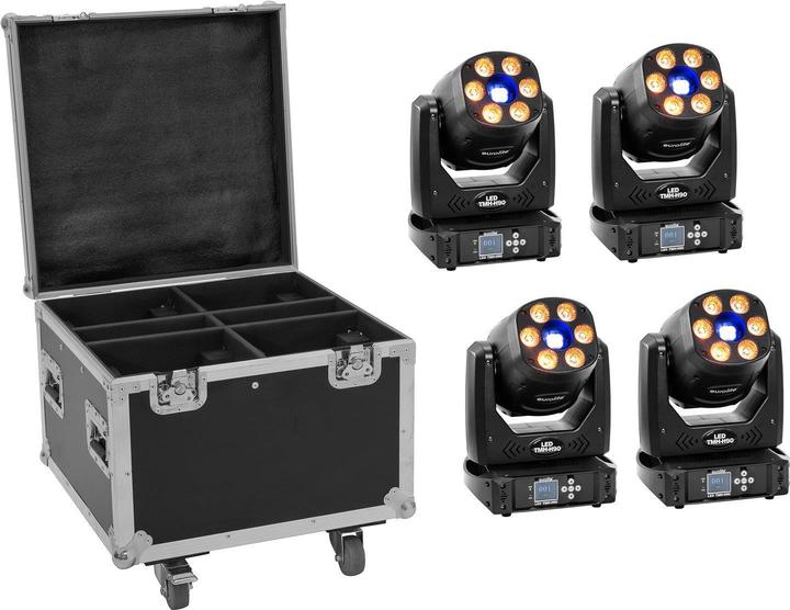 Eurolite Set 4x LED TMH-H90 + Case with wheels (Set)