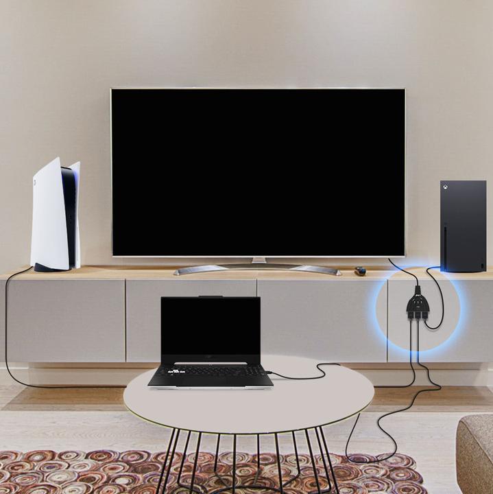 Immagine prodotto LinQ Adattatore multiplo /HUB HDMI maschio a 3x porte HDMI, di - Nero (0.15 m, HDMI)