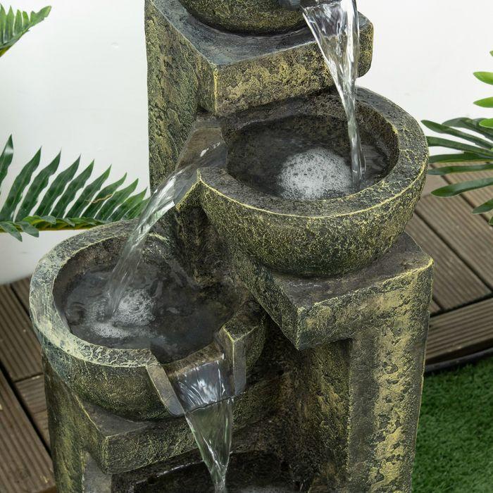 Produktbild Swisshandel24 Gartenbrunnen, einstellbare Strömung, Kunstharz, grau