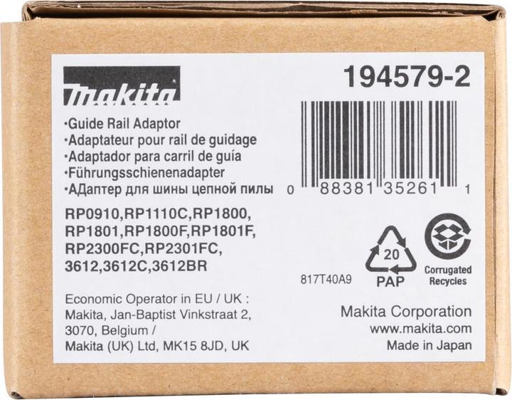 Immagine prodotto Makita Adattatore per binario di guida (26.50 cm)