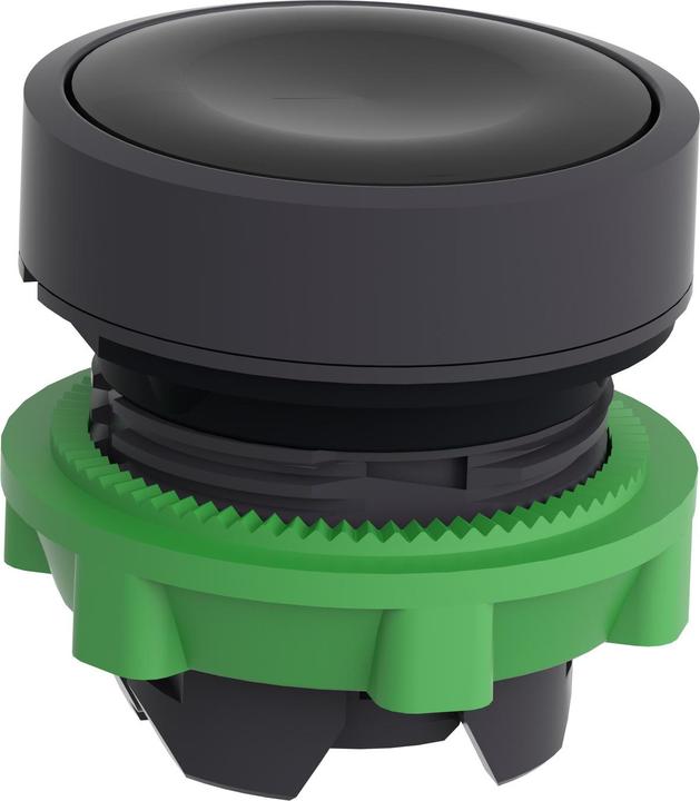 Produktbild Schneider Electric Drucktaster, Frontelement, Harmony XB5, Kunststoff, 22mm, schwarz, unbeschriftet, tastend, Sammelver