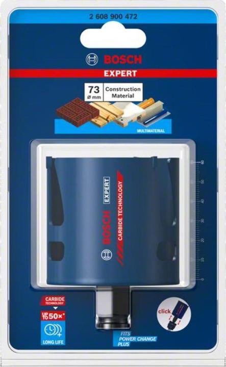 Immagine prodotto Bosch Professional Zubehör Sega a tazza Expert Construction Material, 73 x 60 mm (73 millimetri)