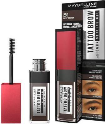 Actual product image Maybelline New York Tattoo Brow 36H Styling Gel (260 Deep Brown)