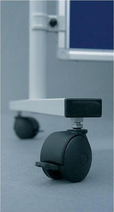 Image du produit Franken Jeu de roulettes pour système de cloisons ECO, noir en plastique, blocables