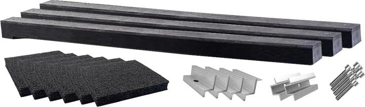 Image du produit Wattstone Toit plat à élévation PV pour 2 modules solaires Base en béton 0° Tapis de protection de bâtiment (Matériel de montage du système solaire)