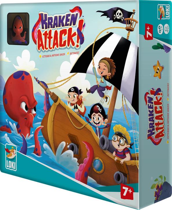 Actual product image Loki Kids 516870 - Kraken Attack!, Board Game, for 1-4 Players, from 7 Years (English)