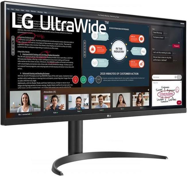 Image du produit LG LCD ||34WP550-B|34"|21 : 9|Panneau IPS|2560x1080|21:9|60Hz|Mat|5 ms|Height adjustable|Tilt|Colour (2560 x 1080 pixels, 34")