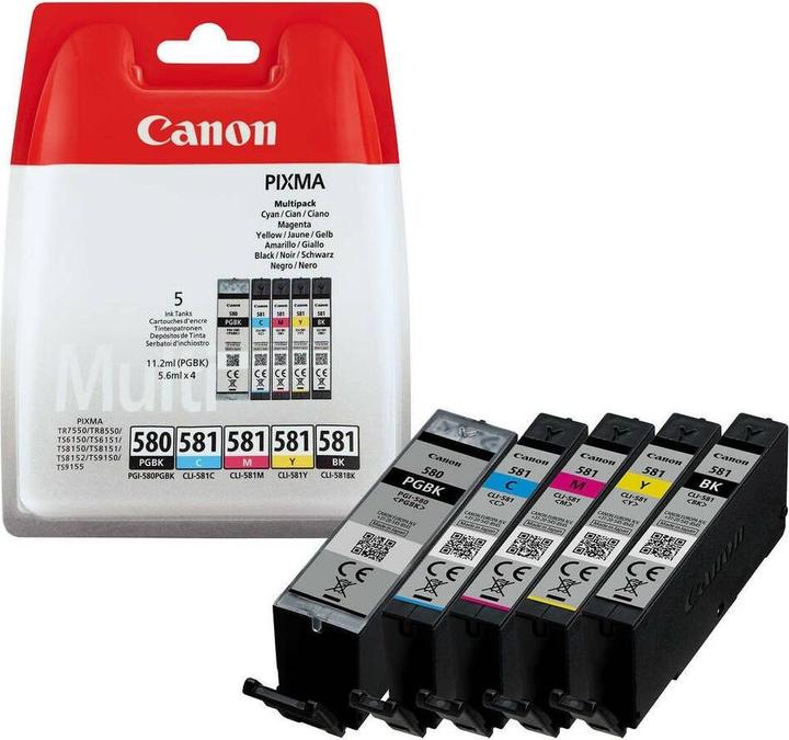 Produktbild Canon PGI-580/CLI-581 Multipack (PGBK, C, M, Y, BK)