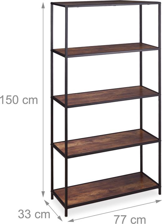 Produktbild Relaxdays Bücherregal (77 x 33 x 150 cm)