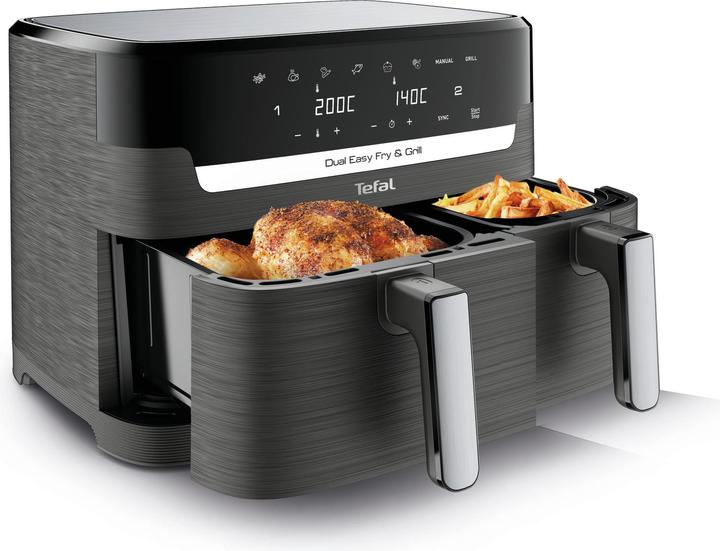 Actual product image Tefal Dual Easy Fry & Grill EY905B - Deep fryer - 2700W - 8,3L